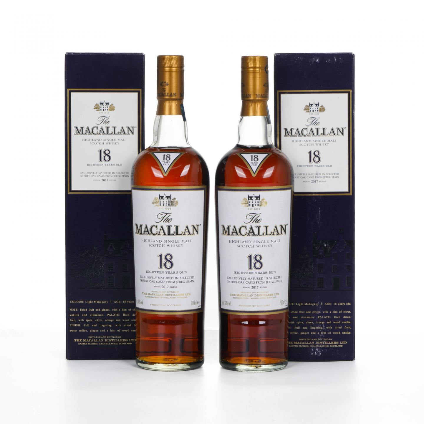 Macallan 麦卡伦 18年 2017 雪莉桶 2支组