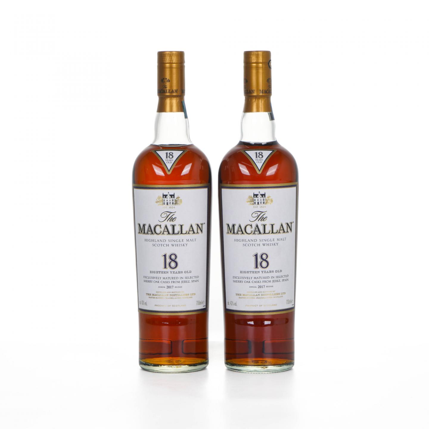 Macallan 麦卡伦 18年 2017 雪莉桶 2支组