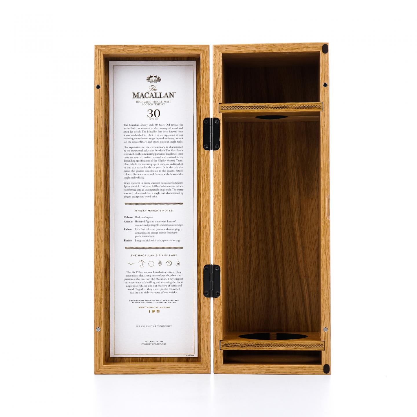 【附X光图】Macallan 麦卡伦 30年 2023 黑腰带 雪莉桶 木礼盒 43%