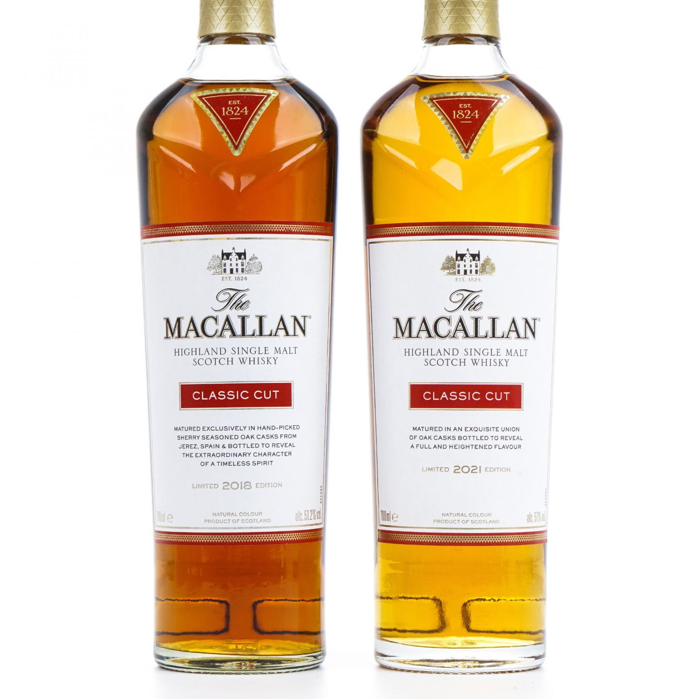【附X光图】Macallan 麦卡伦 Classic Cut 2017-2021 精粹 5瓶组
