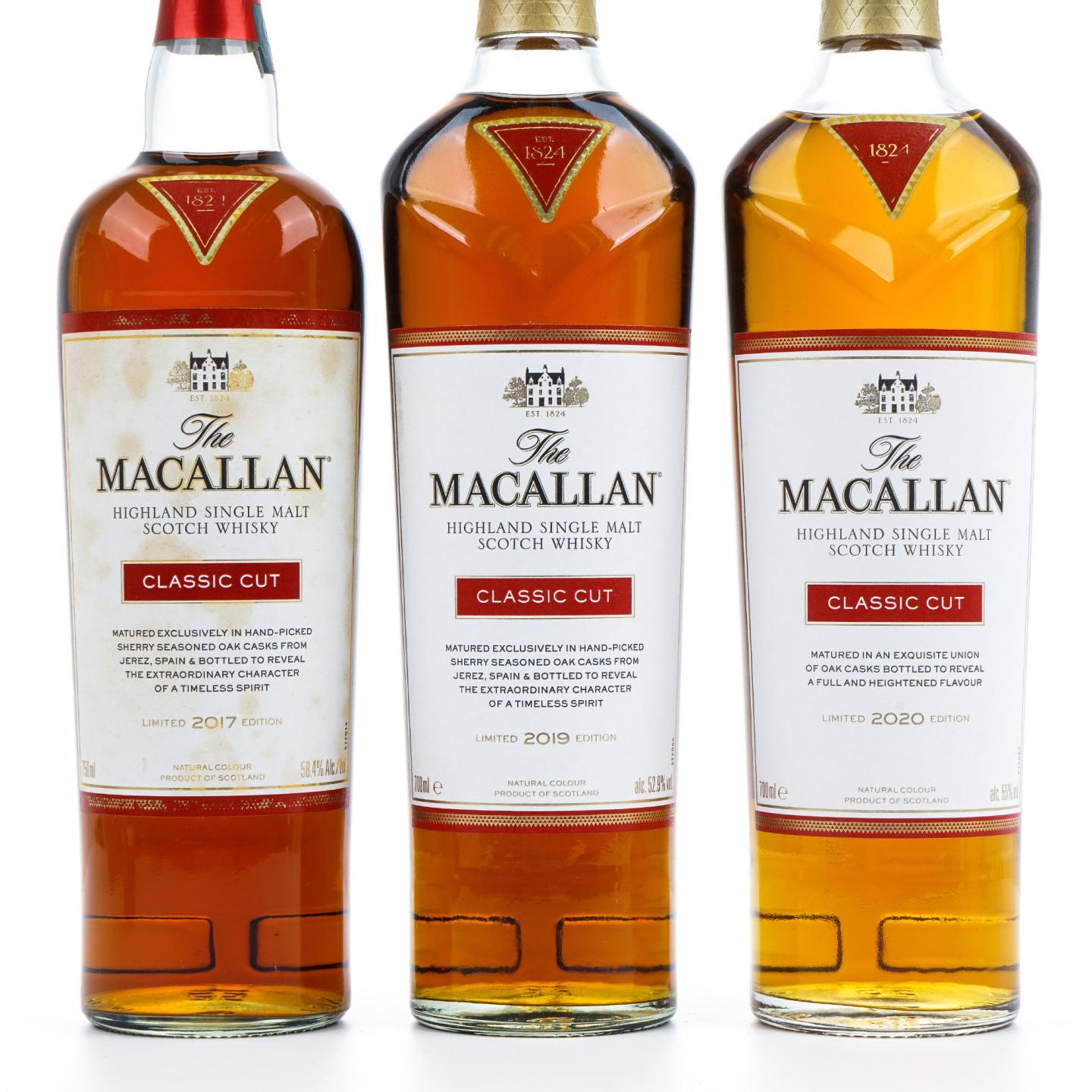 【附X光图】Macallan 麦卡伦 Classic Cut 2017-2021 精粹 5瓶组