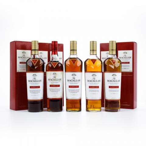 【附X光图】Macallan 麦卡伦 Classic Cut 2017-2021 精粹 5瓶组
