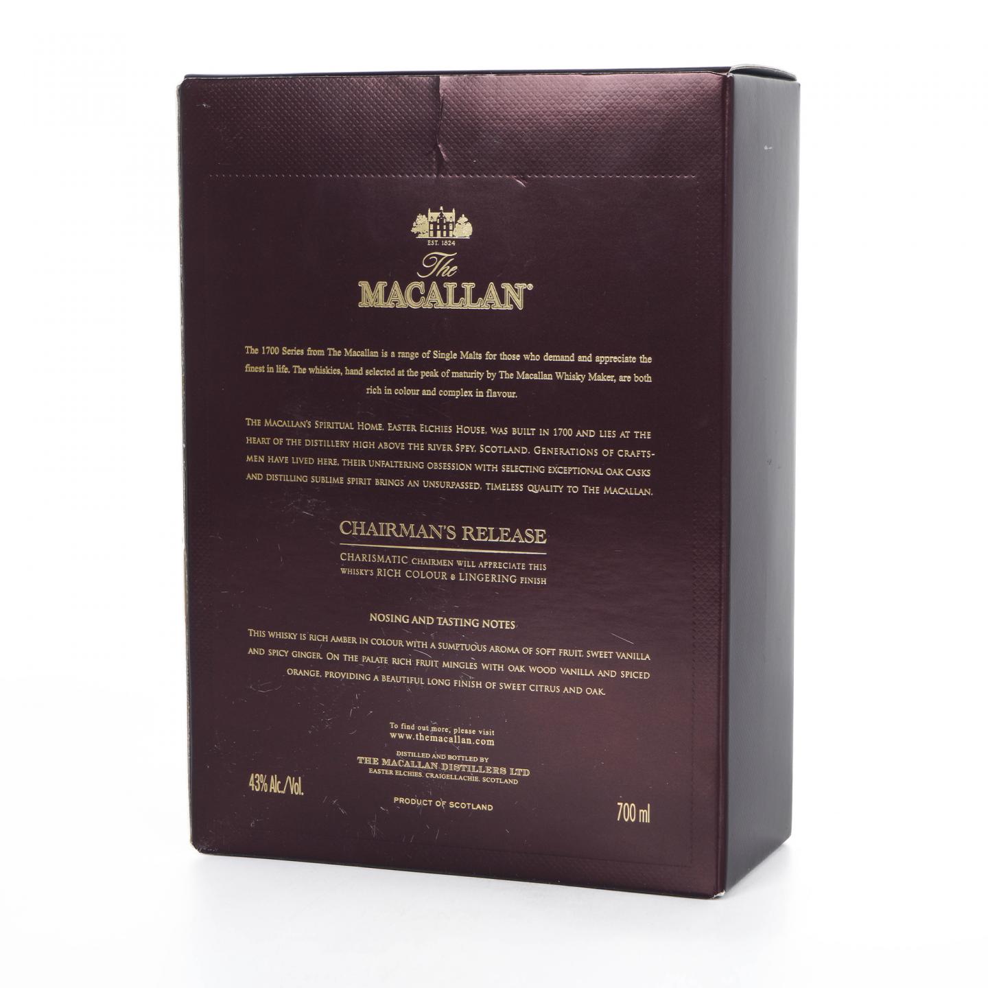 Macallan 麦卡伦 1700系列 2013 Chairman's Release
