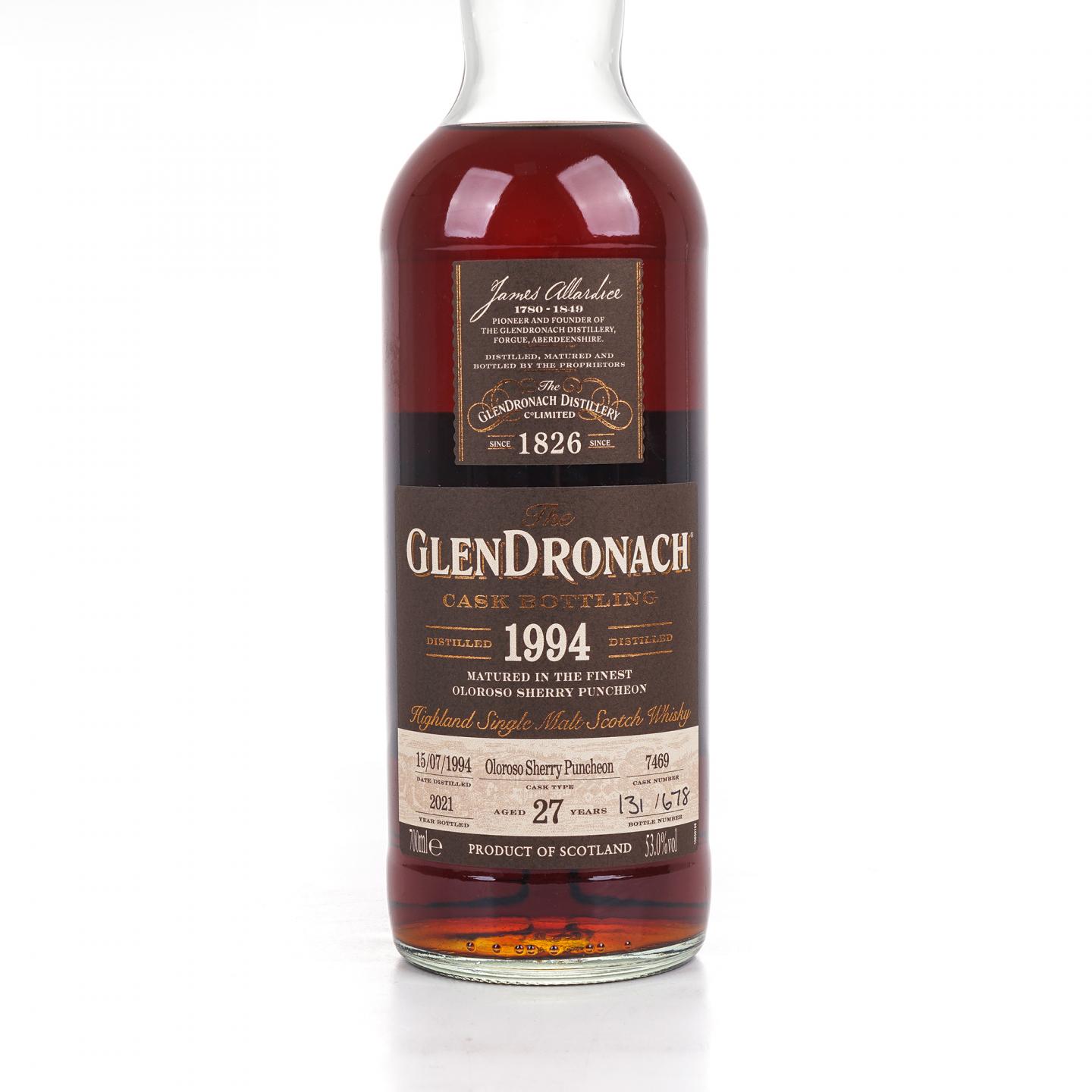 Glendronach 格兰多纳 27年 1994-2021 雪莉桶#7469