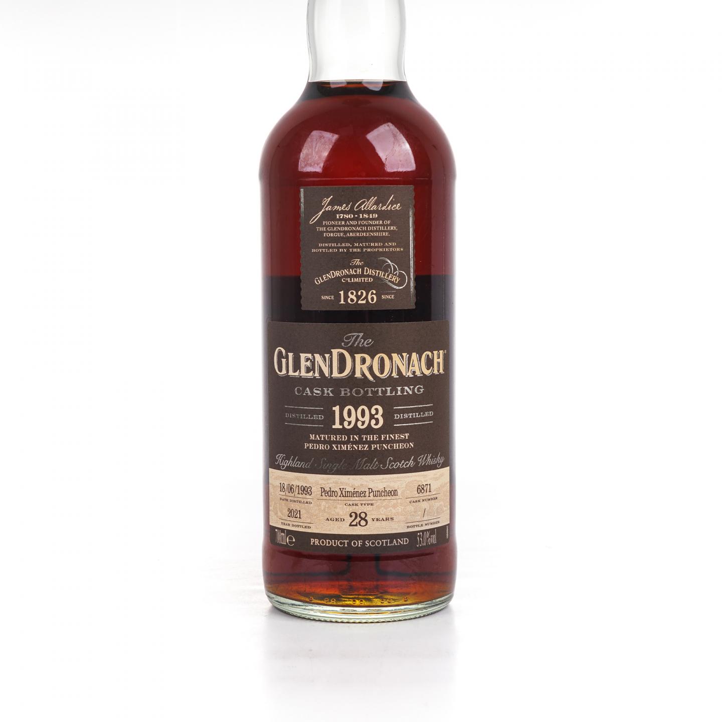 Glendronach 格兰多纳 28年 1993-2021 雪莉桶#6871
