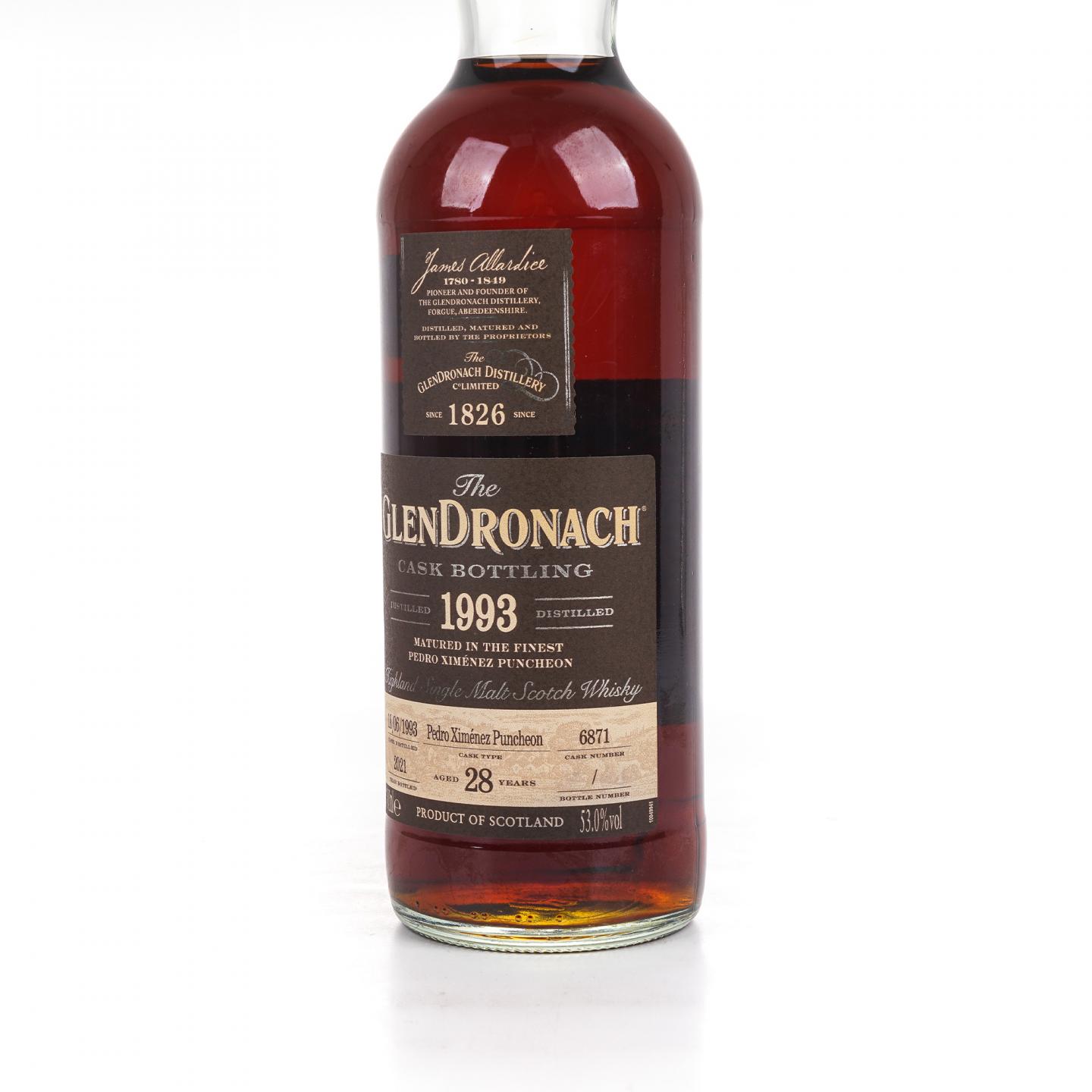 Glendronach 格兰多纳 28年 1993-2021 雪莉桶#6871