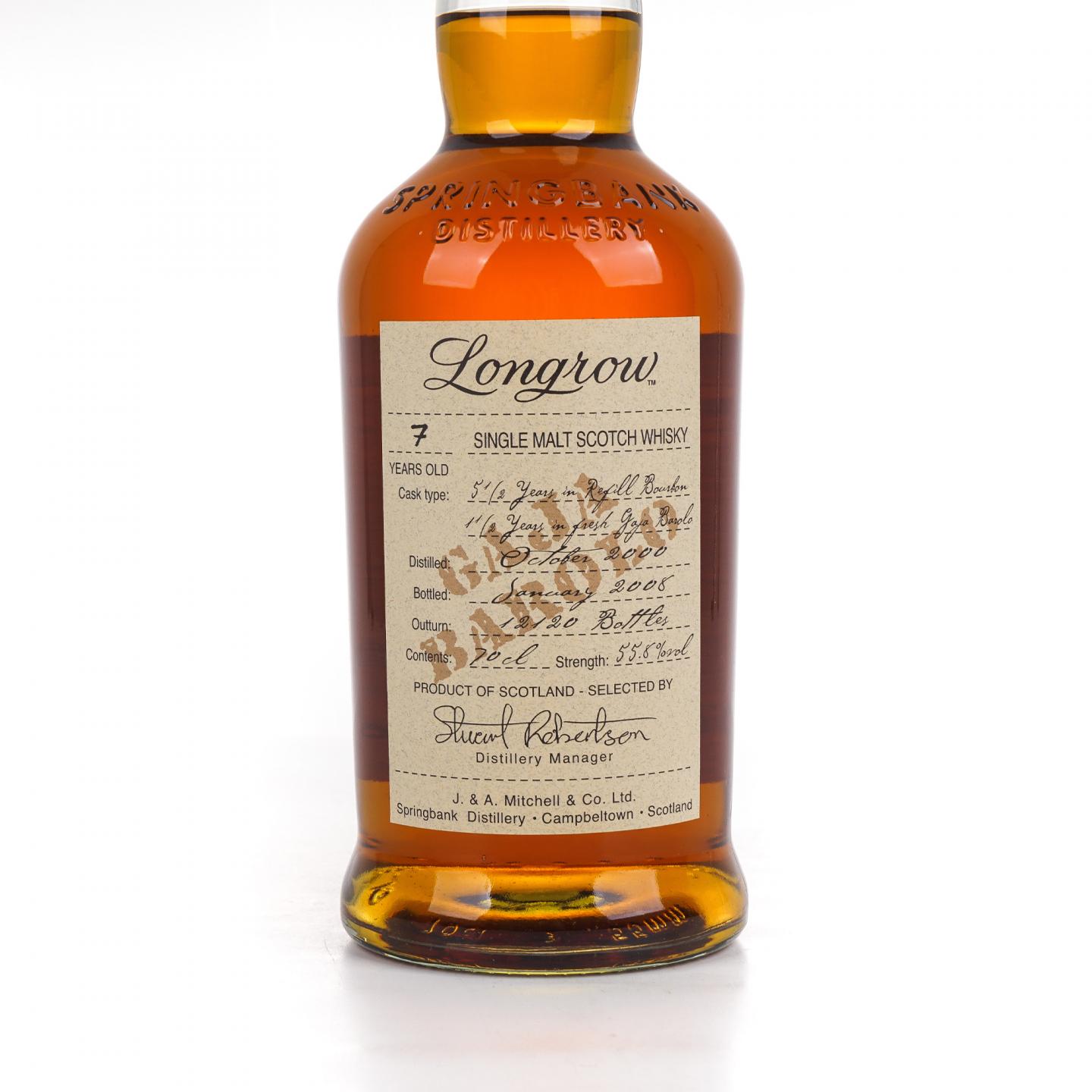 Longrow 朗格罗 7年 2000-2008 Gaja Barolo