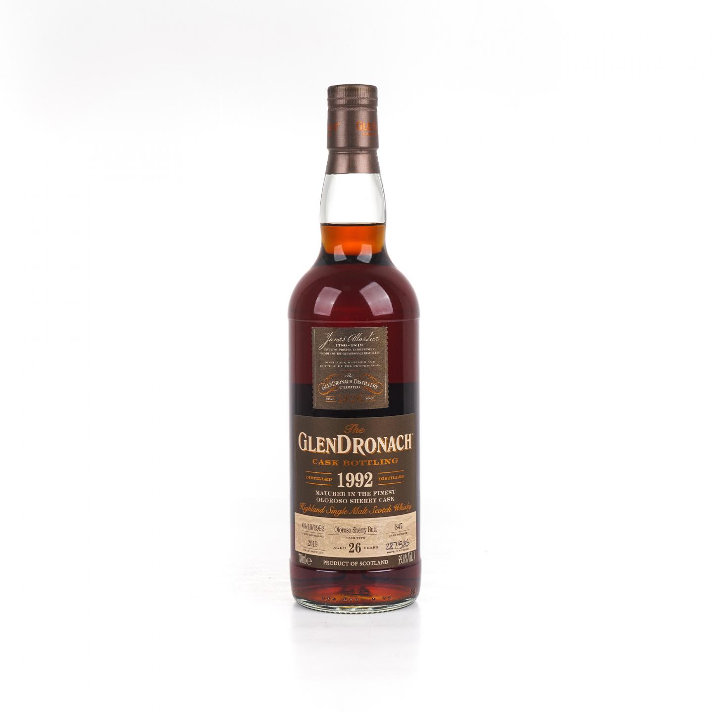 Glendronach 格兰多纳 26年 1992-2019 雪莉桶#847