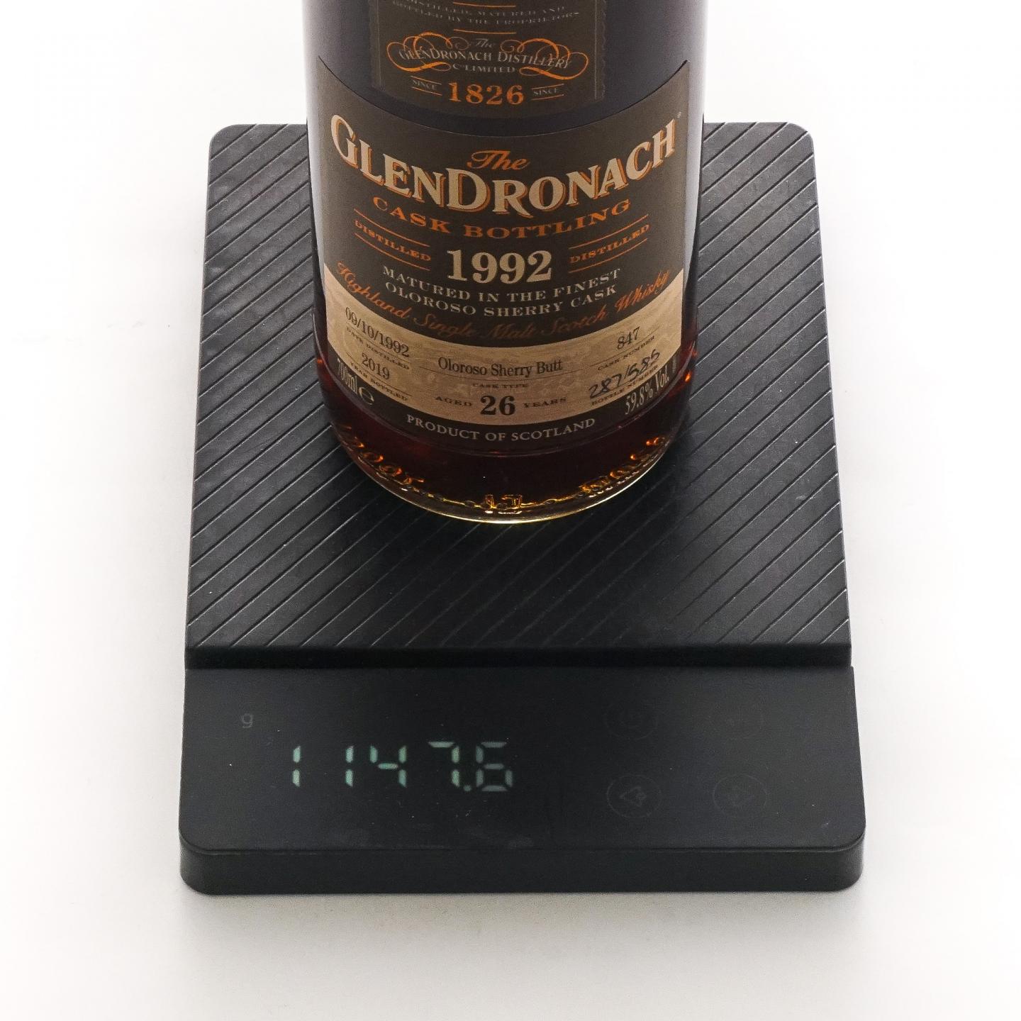 Glendronach 格兰多纳 26年 1992-2019 雪莉桶#847