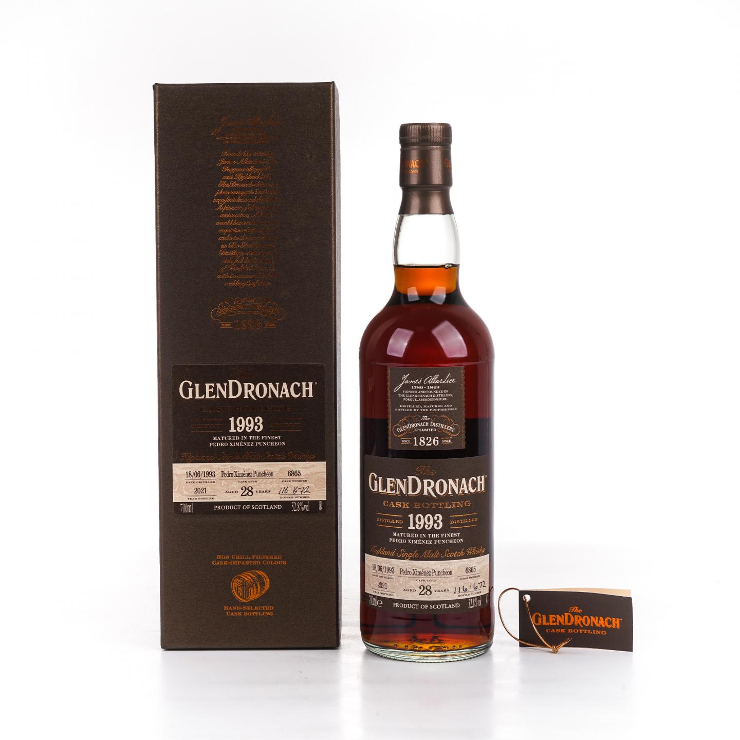 Glendronach 格兰多纳 28年 1993-2021 雪莉桶#6865