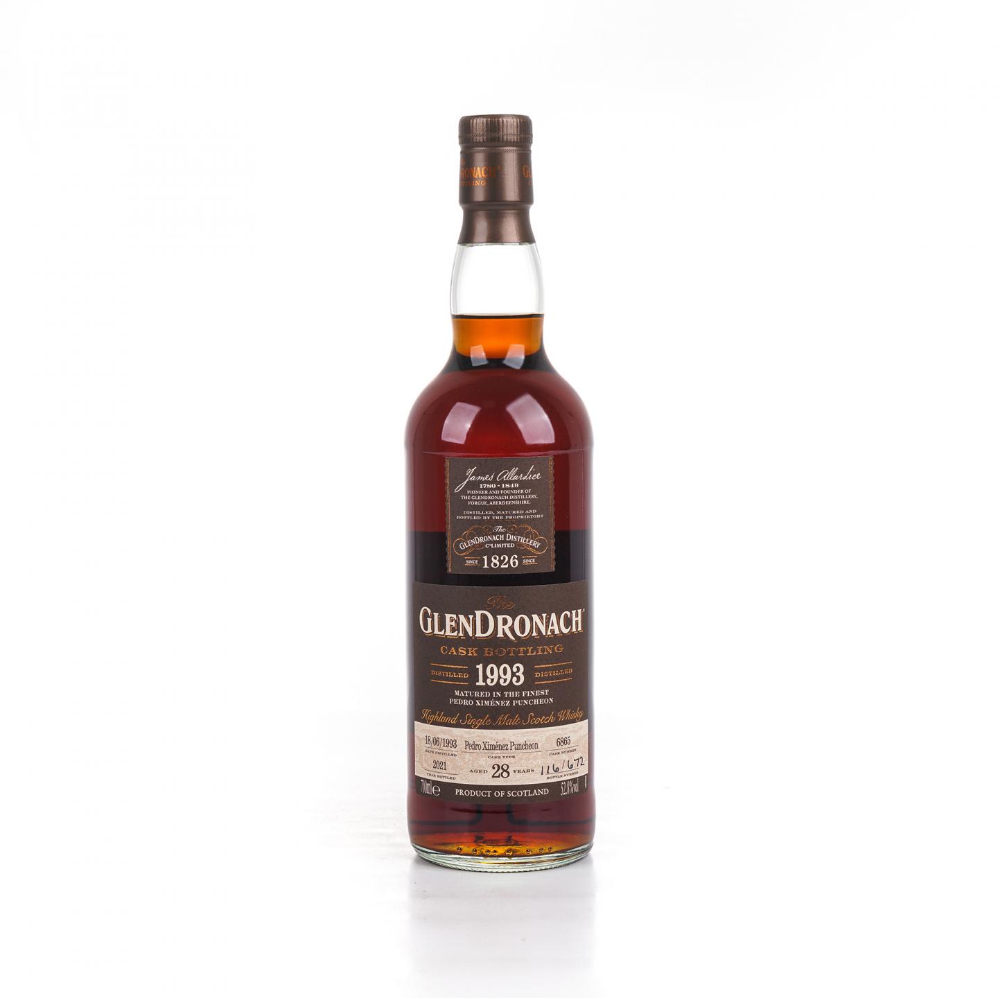 Glendronach 格兰多纳 28年 1993-2021 雪莉桶#6865
