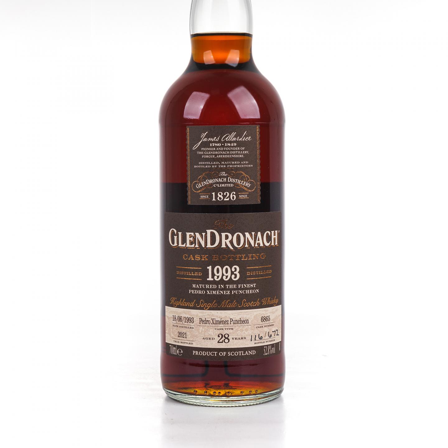 Glendronach 格兰多纳 28年 1993-2021 雪莉桶#6865