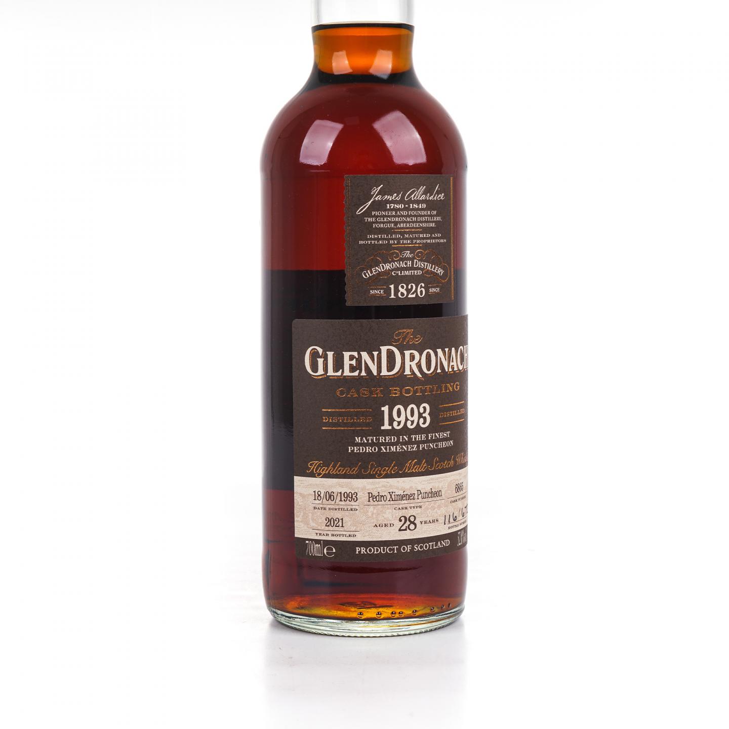 Glendronach 格兰多纳 28年 1993-2021 雪莉桶#6865