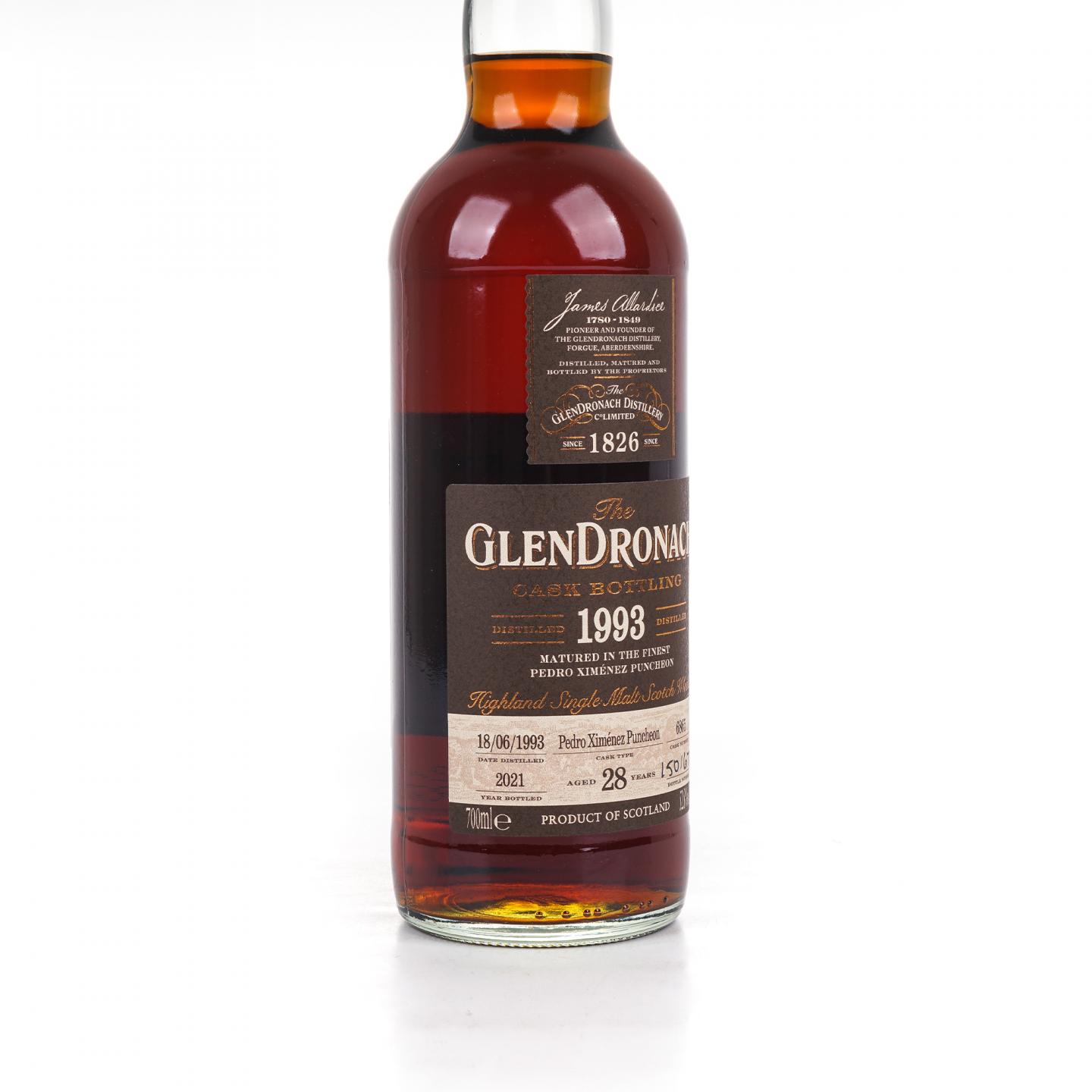 Glendronach 格兰多纳 28年 1993-2021 雪莉桶#6865 52.8%Vol.