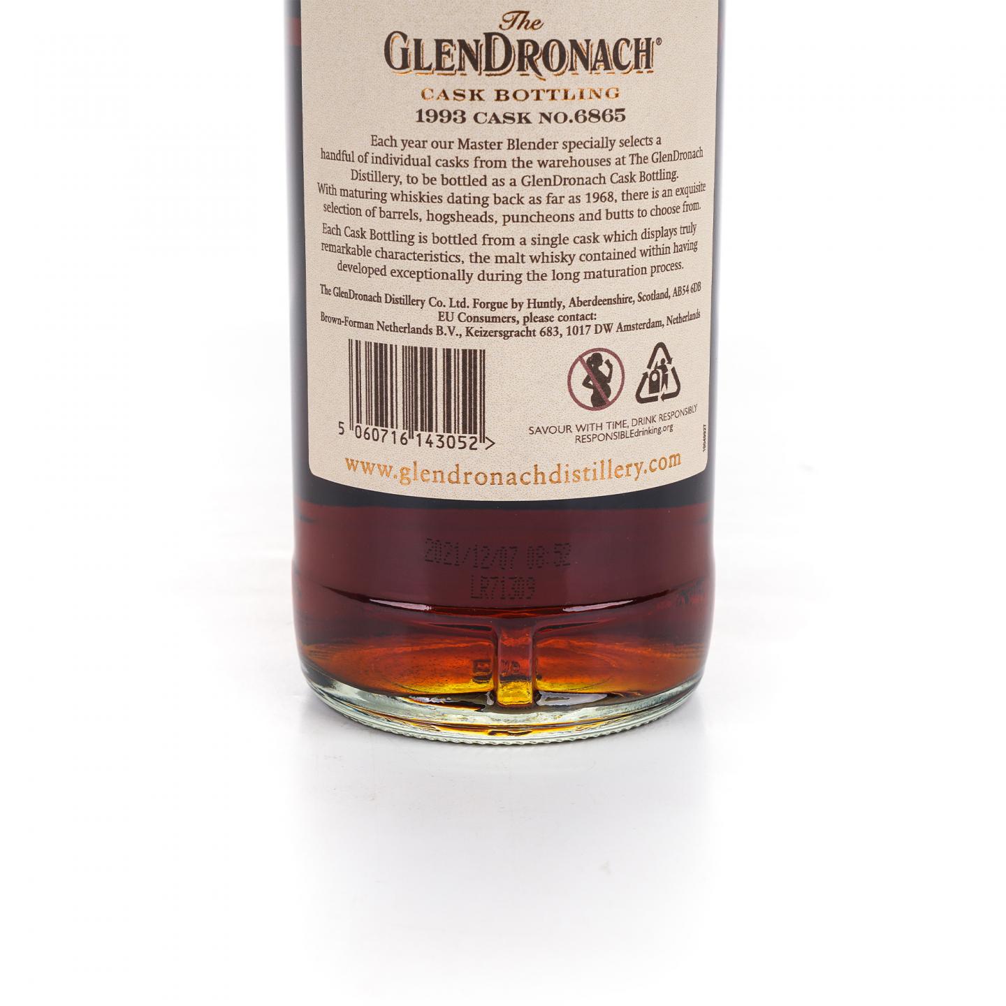 Glendronach 格兰多纳 28年 1993-2021 雪莉桶#6865 52.8%Vol.