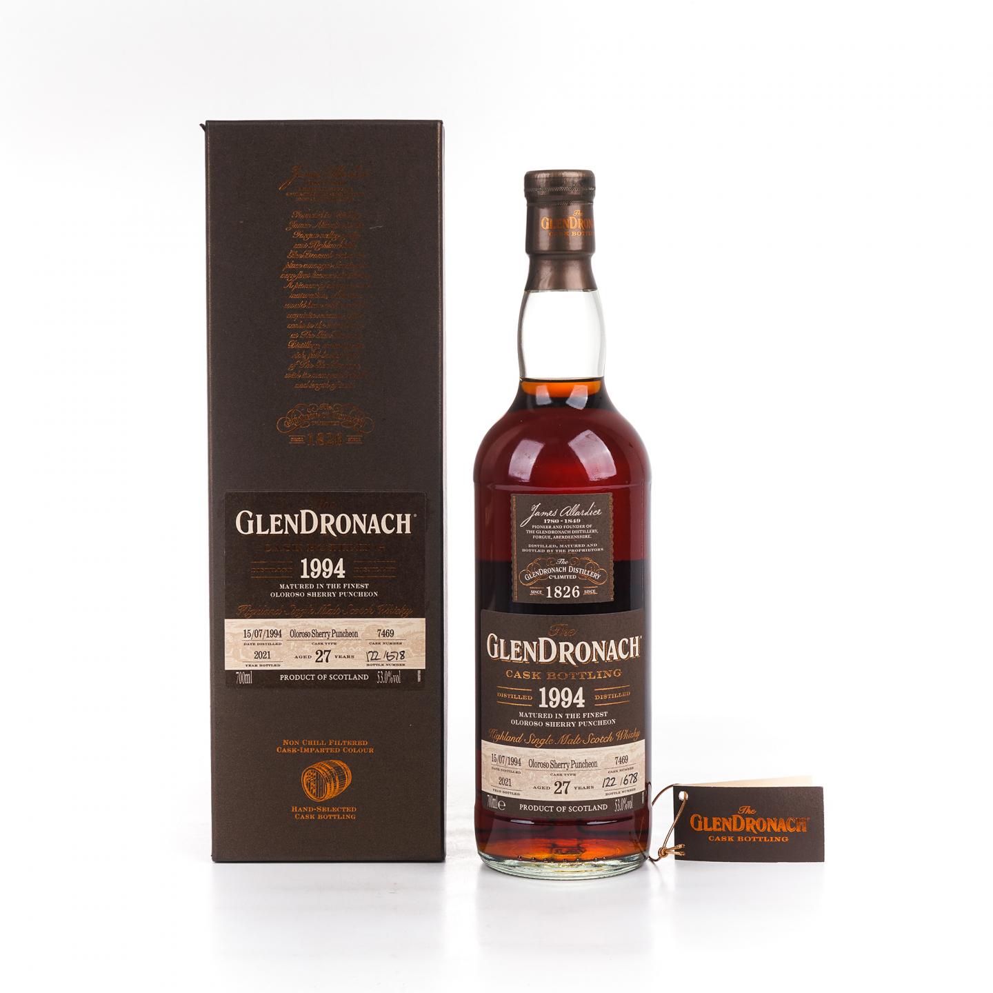 Glendronach 格兰多纳 27年 1994-2021 雪莉桶#7469 53%Vol.