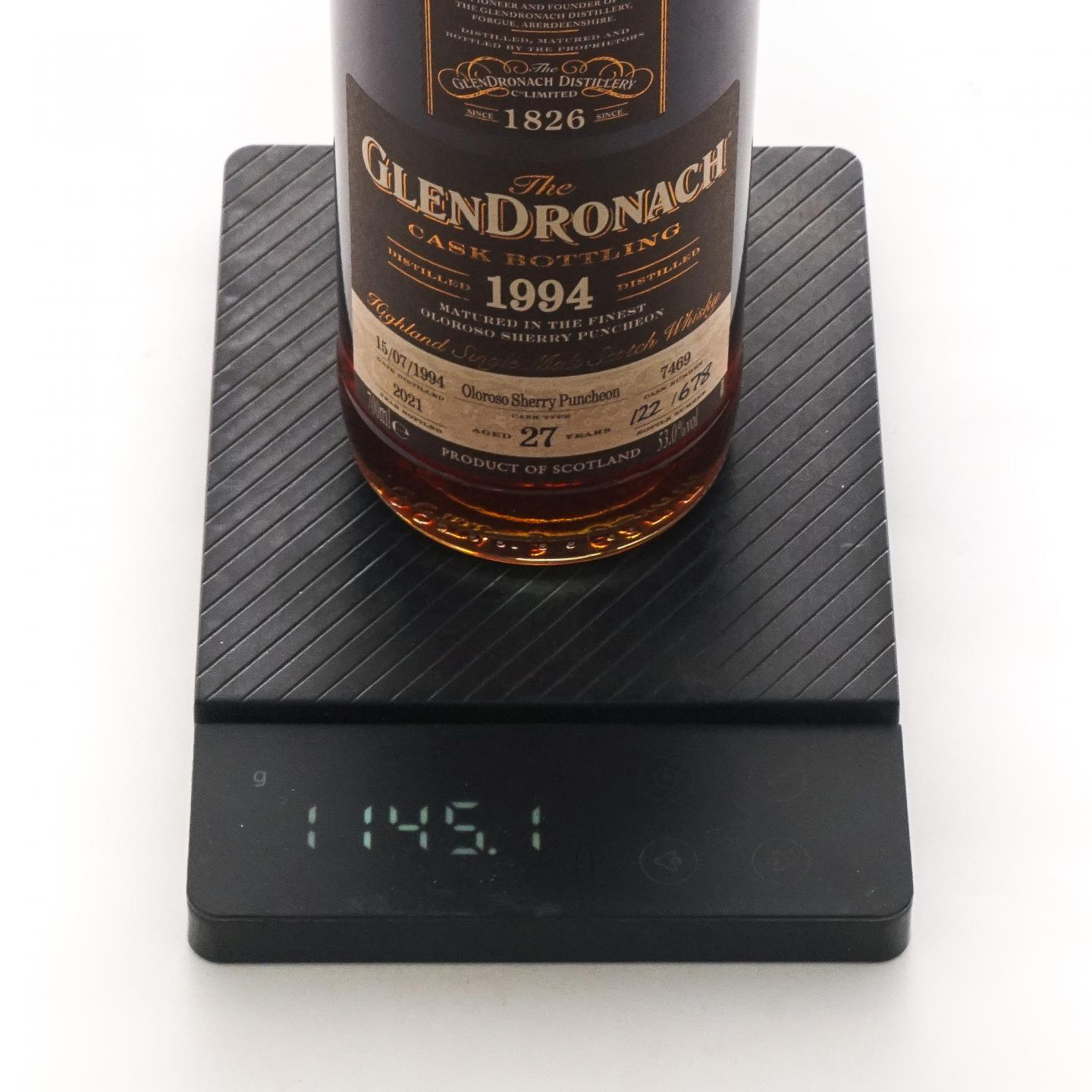 Glendronach 格兰多纳 27年 1994-2021 雪莉桶#7469 53%Vol.