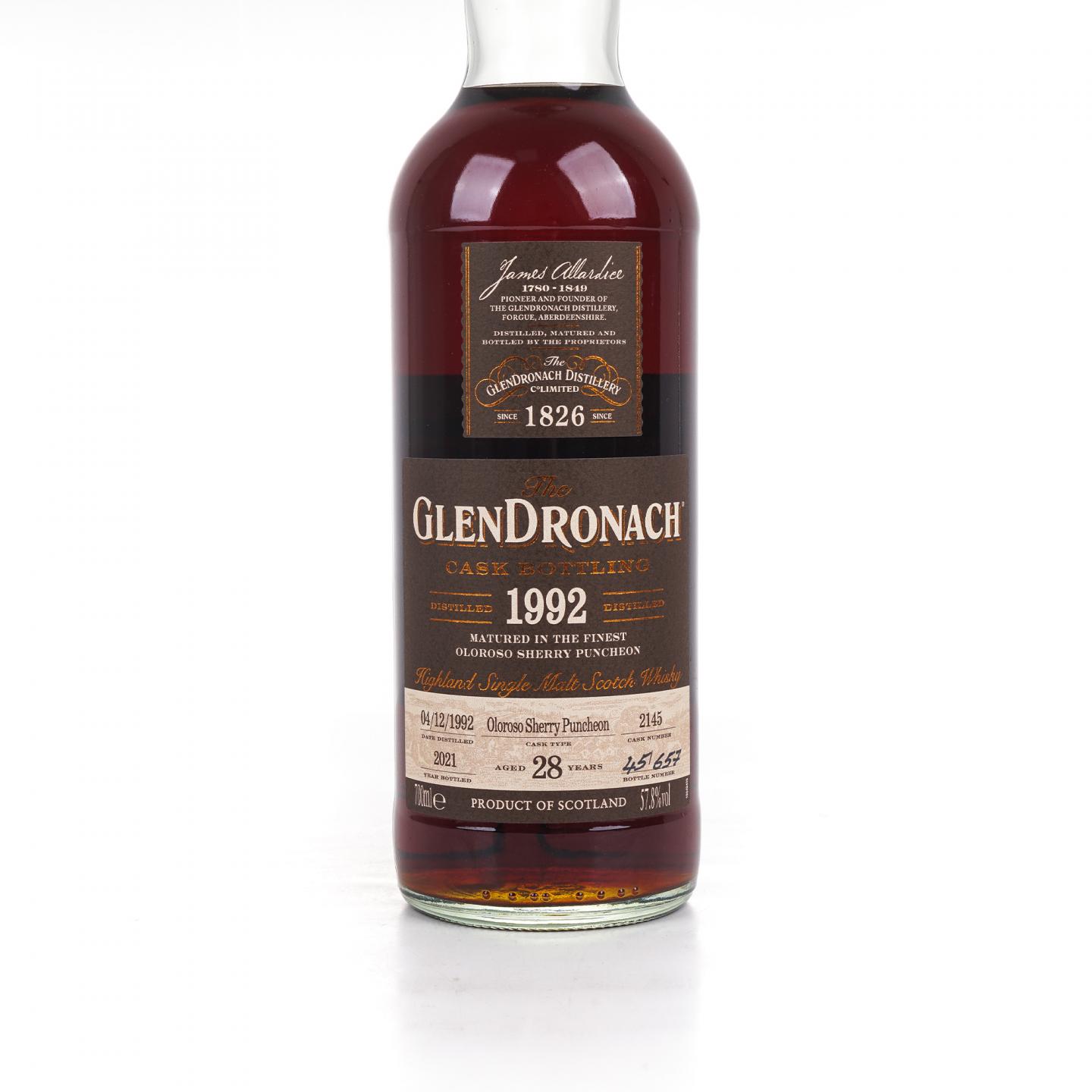 Glendronach 格兰多纳 28年 1992-2021 雪莉桶#2145
