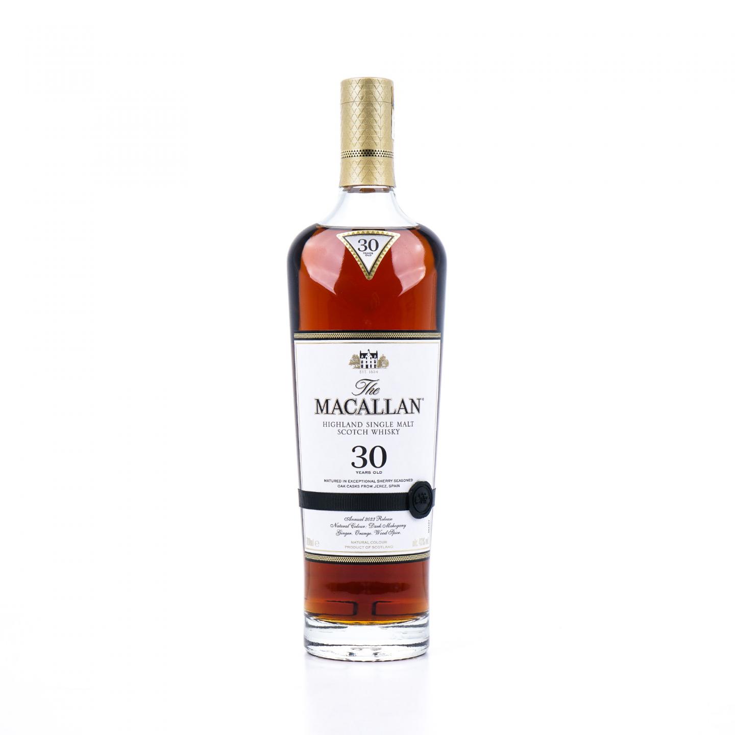 【附X光图】Macallan 麦卡伦 30年 2023 黑腰带 雪莉桶 木礼盒