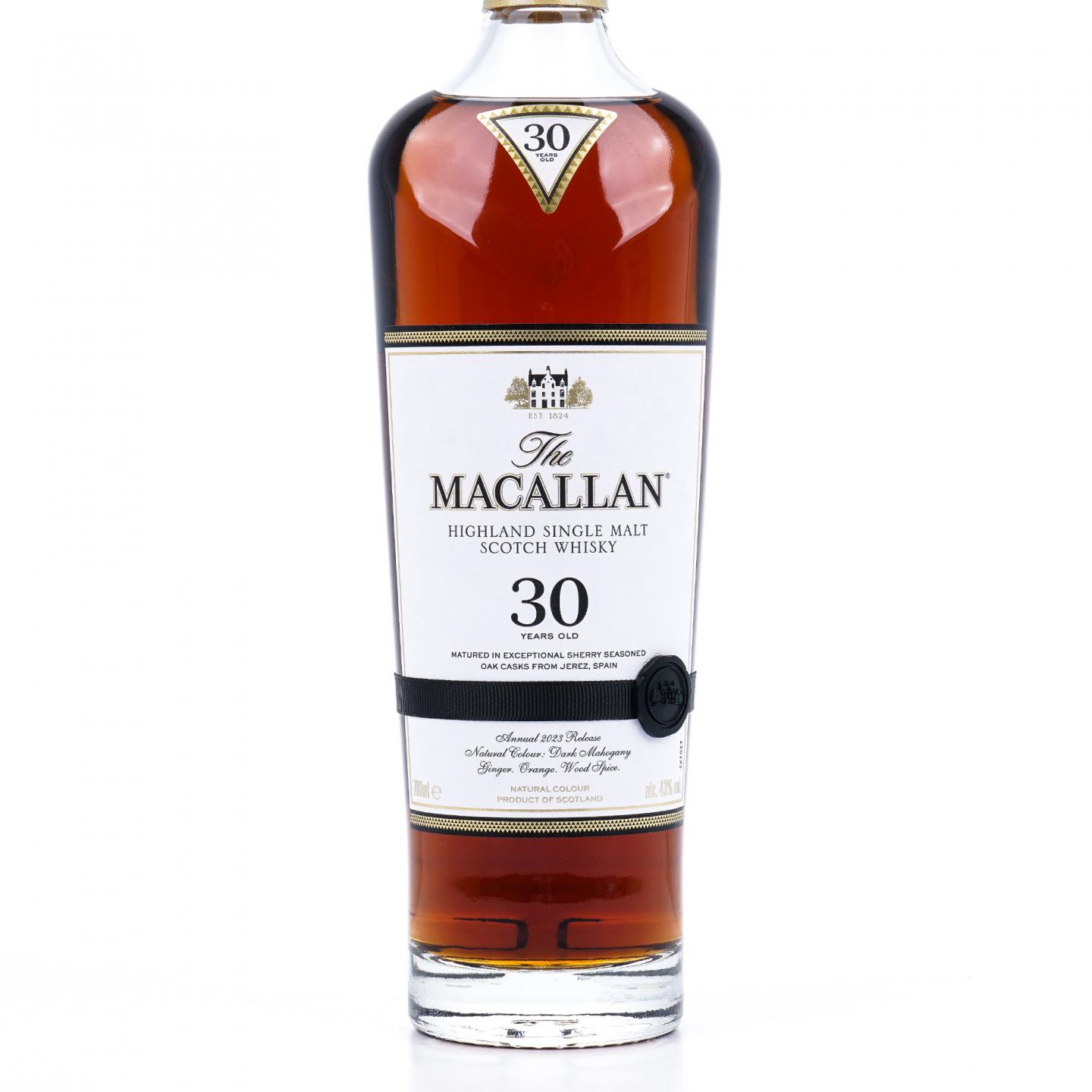 【附X光图】Macallan 麦卡伦 30年 2023 黑腰带 雪莉桶 木礼盒
