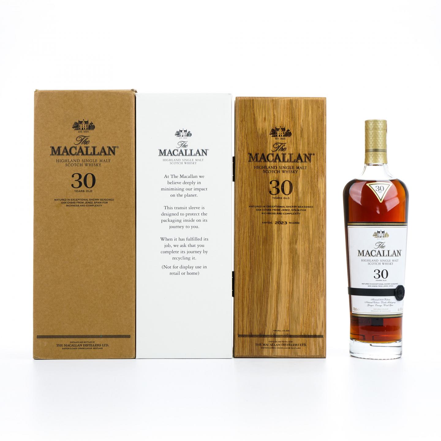 【附X光图】Macallan 麦卡伦 30年 2023 雪莉桶 黑腰带 700ml