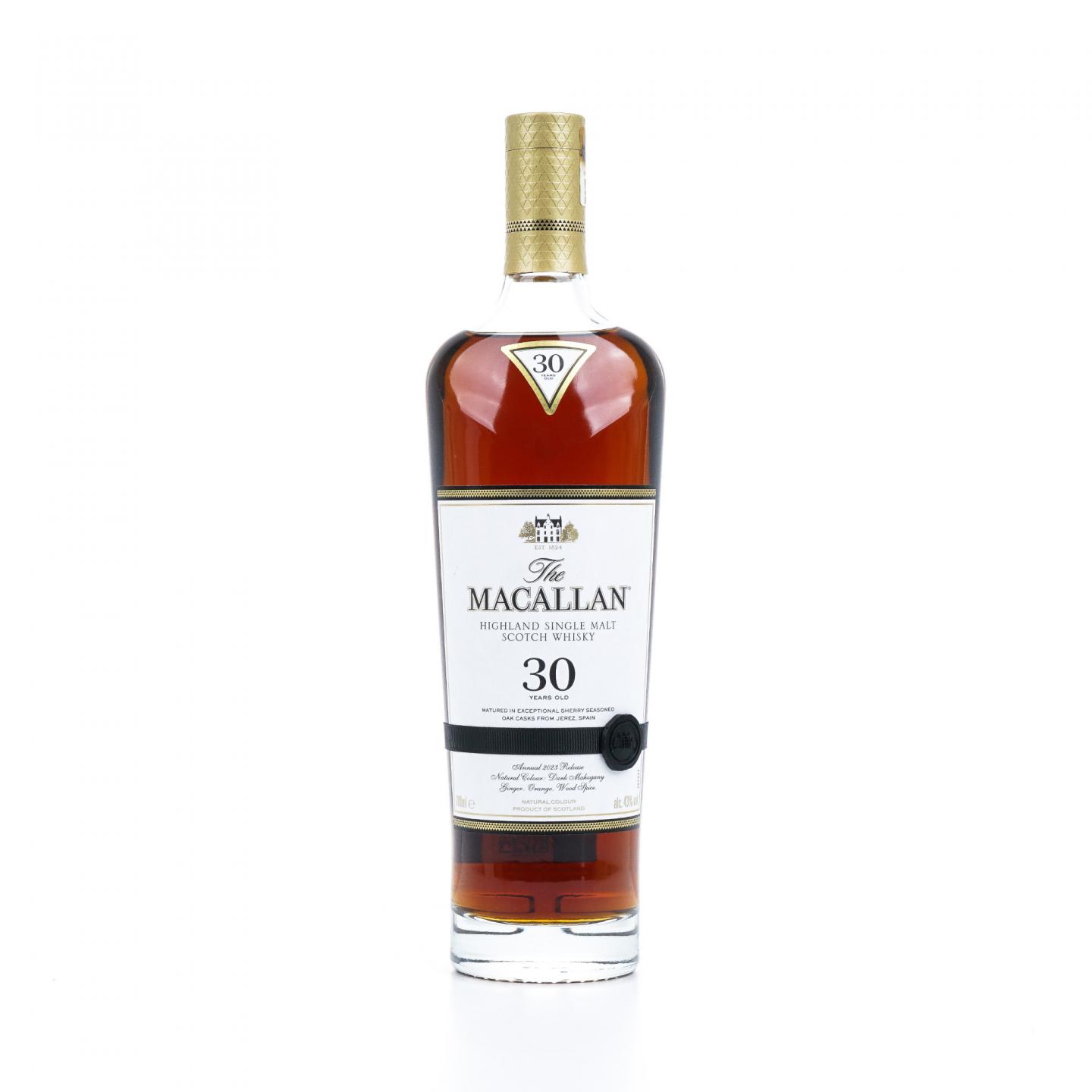【附X光图】Macallan 麦卡伦 30年 2023 雪莉桶 黑腰带 700ml