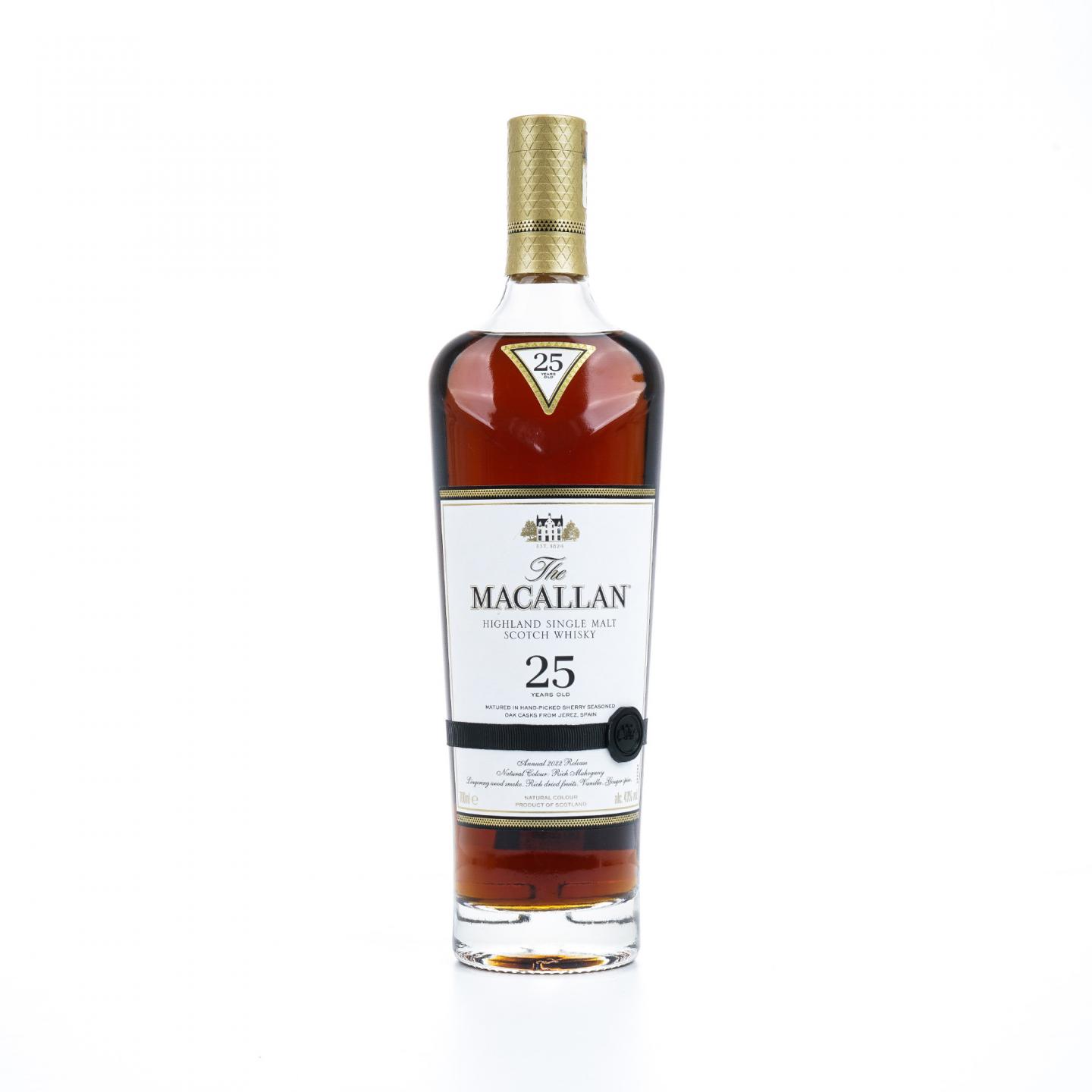 【附X光图】Macallan 麦卡伦 25年 2022 黑腰带 木礼盒 行货