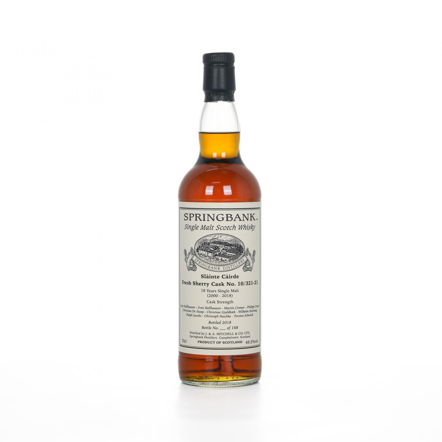 Springbank 云顶 18年 2000-2018 雪莉桶 私人桶 桶强