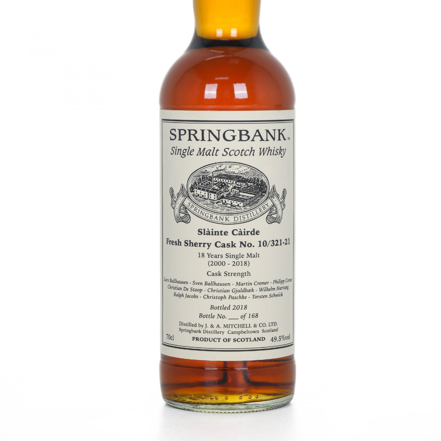 Springbank 云顶 18年 2000-2018 雪莉桶 私人桶 桶强