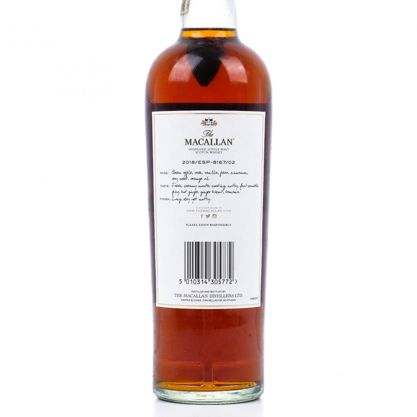Macallan 麦卡伦 2002-2018 ESC 雪莉单桶