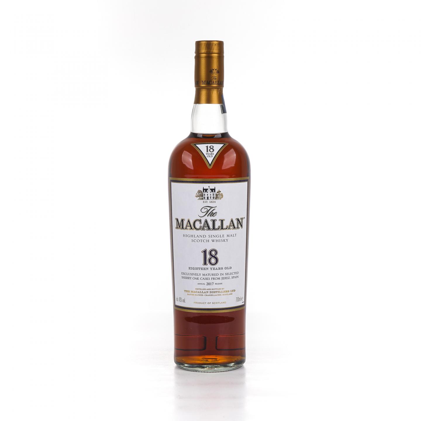 Macallan 麦卡伦 18年 2017 雪莉桶