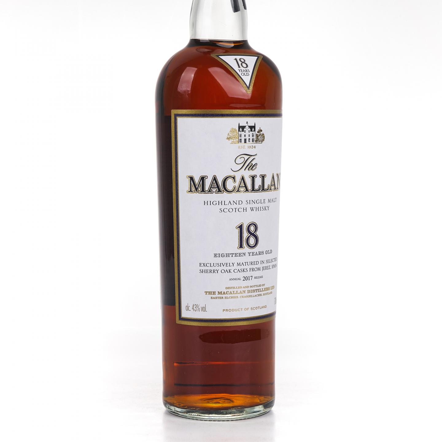 Macallan 麦卡伦 18年 2017 雪莉桶