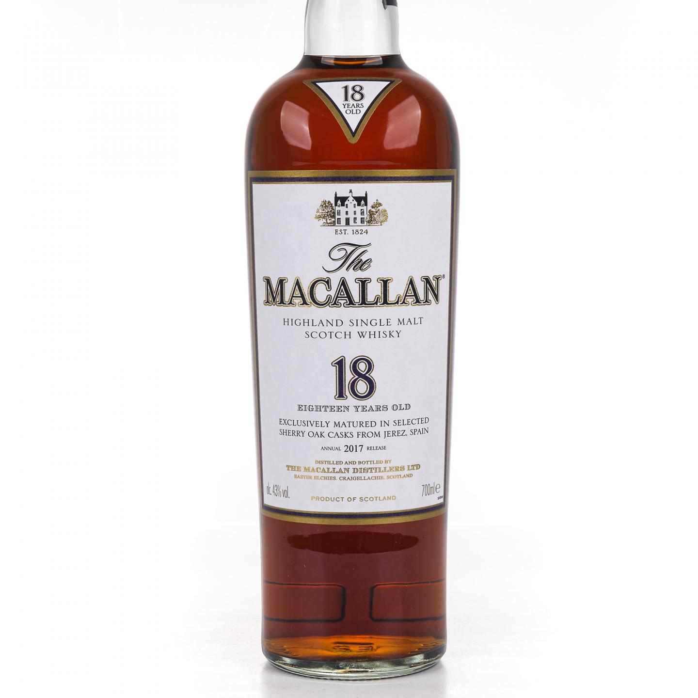 Macallan 麦卡伦 18年 2017 雪莉桶