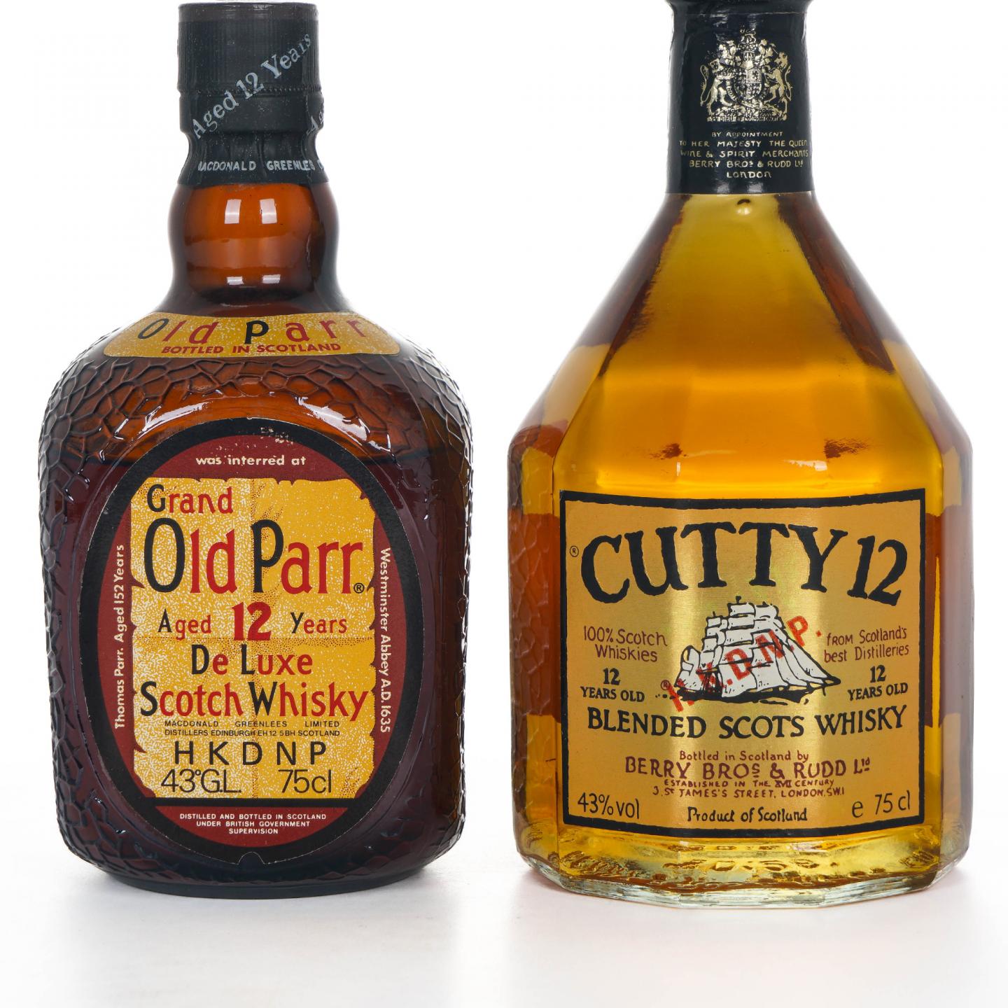 Grand Old Parr/Cutty 12年 调和 750ml 2支组