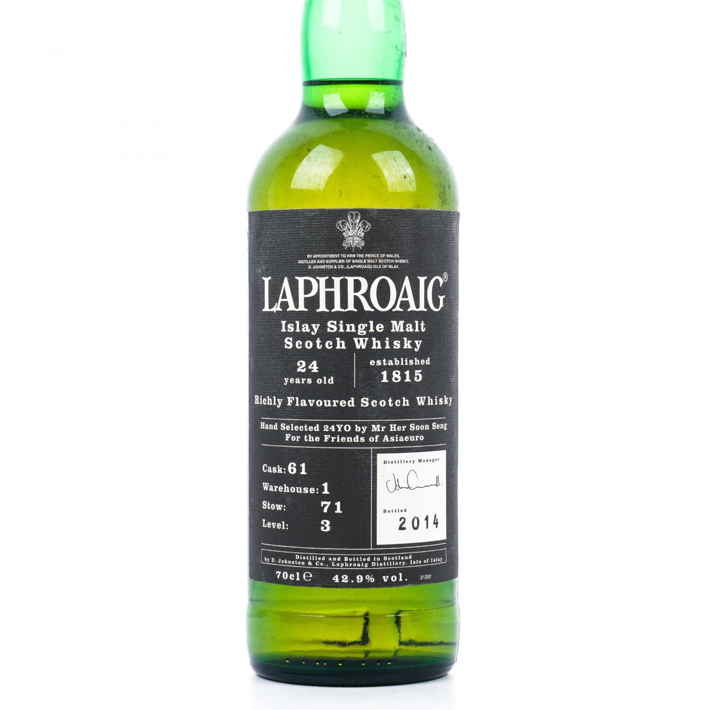 Laphroaig 拉弗格 24年 2014 单桶#61