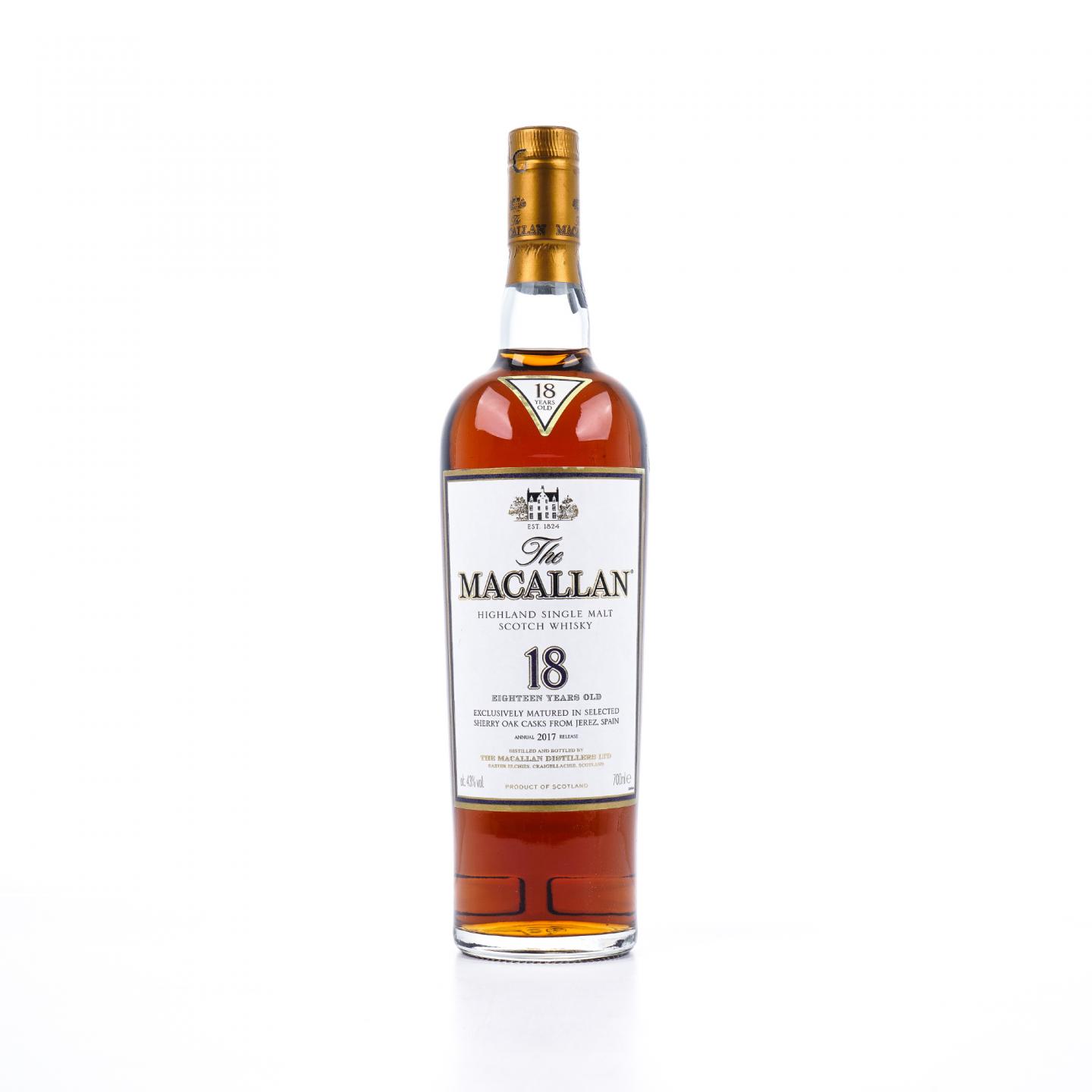 Macallan 麦卡伦 18年 2017 雪莉桶 700ML 非原盒
