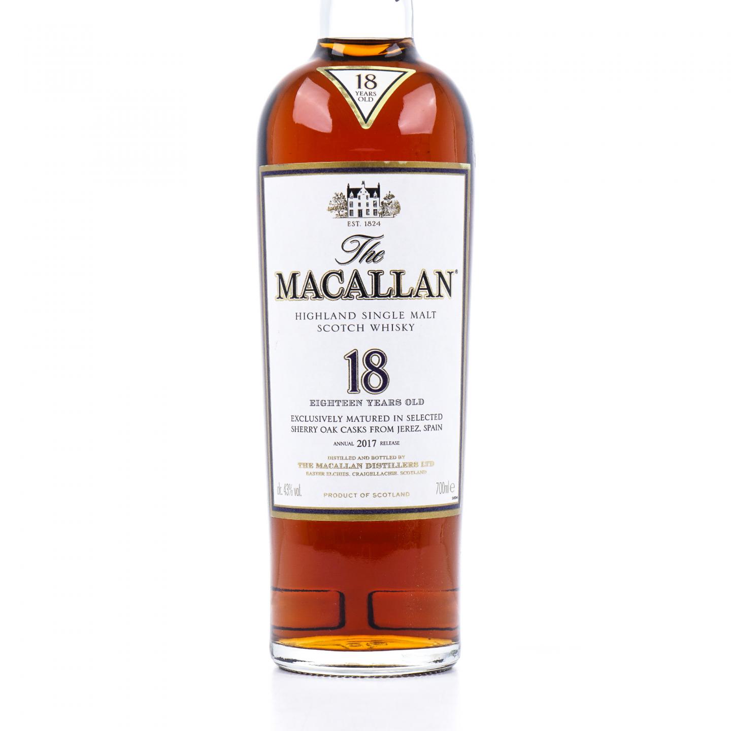 Macallan 麦卡伦 18年 2017 雪莉桶 700ML 非原盒