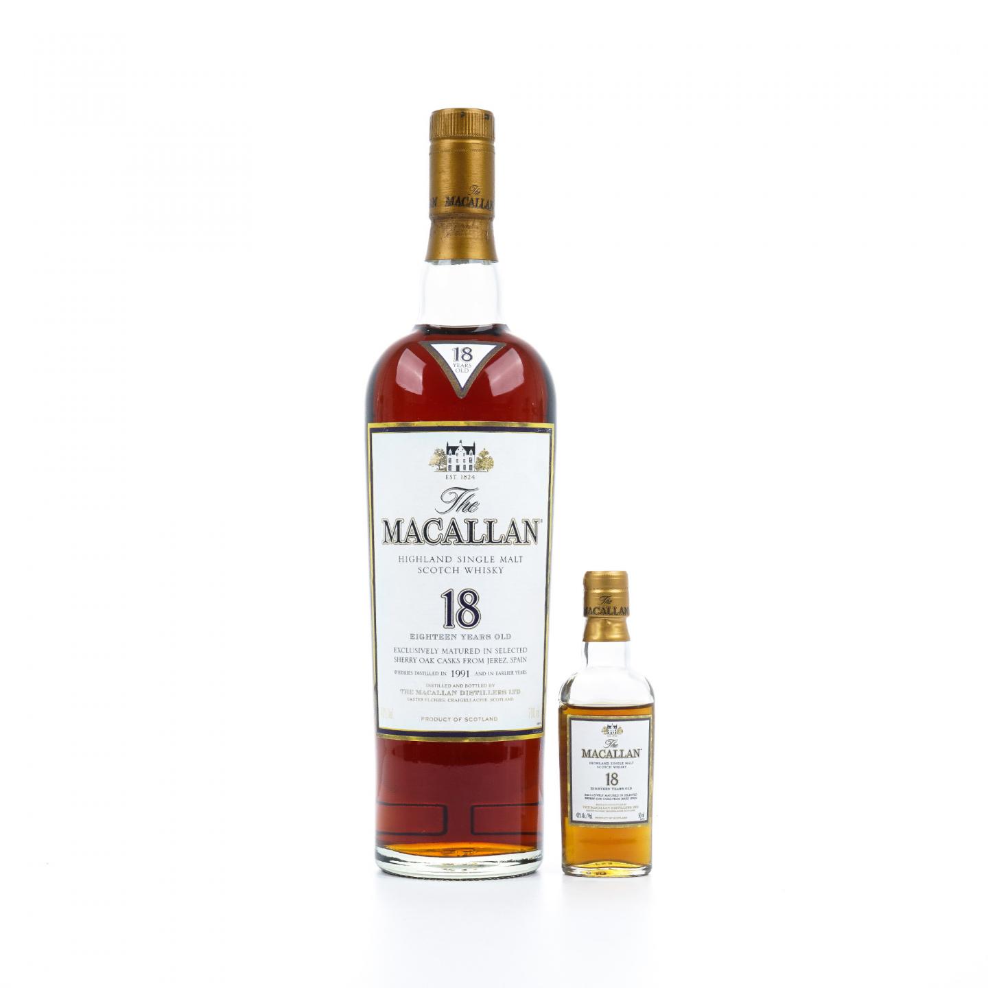 Macallan 麦卡伦 18年 1991 雪莉桶 700ml 随赠50ml小酒版