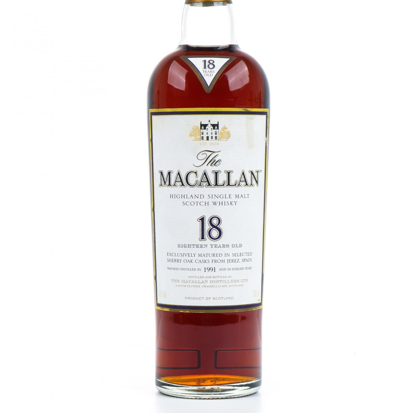 Macallan 麦卡伦 18年 1991 雪莉桶 700ML 附50ml小酒版