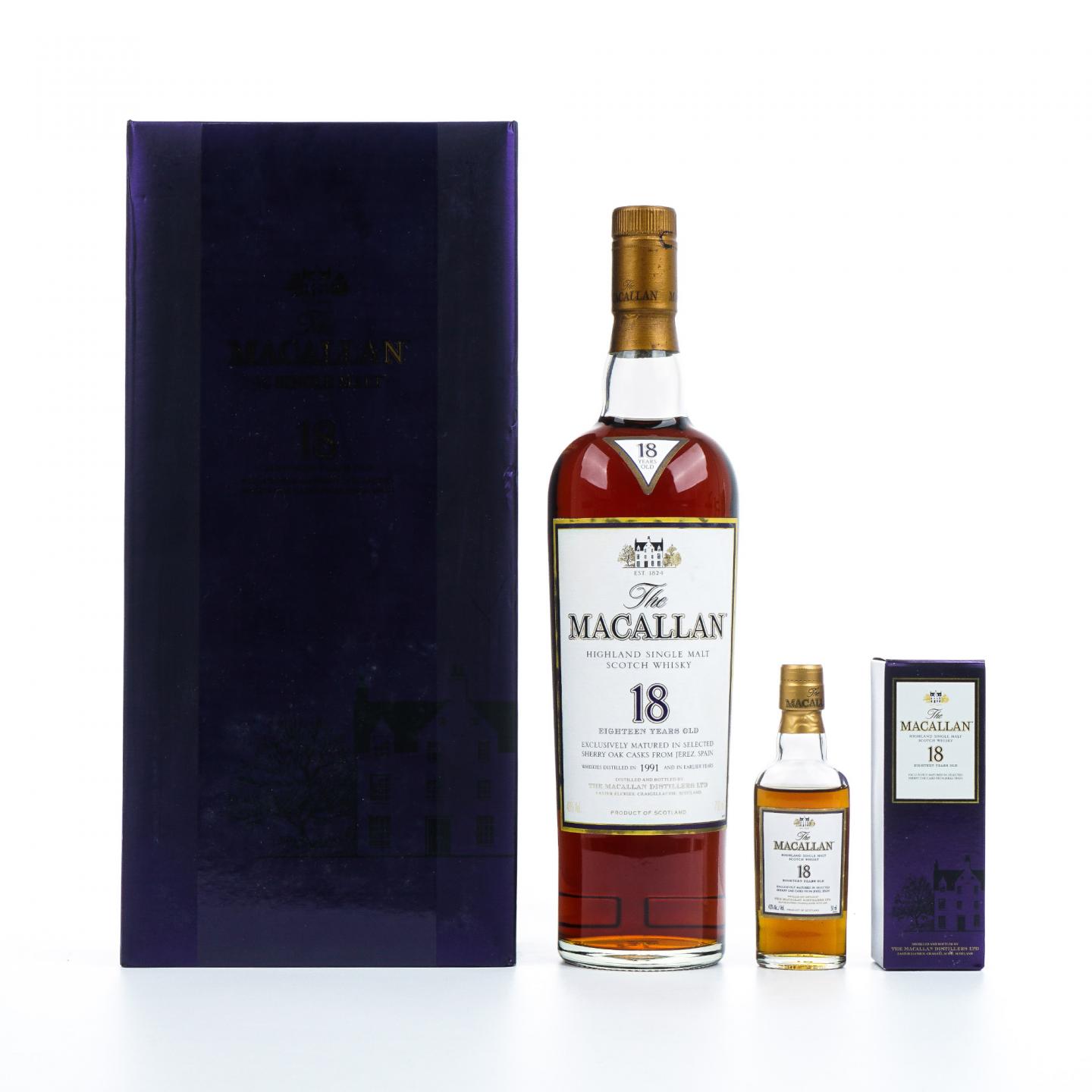 Macallan 麦卡伦 18年 1991 雪莉桶 700ml 随附50ml小酒版