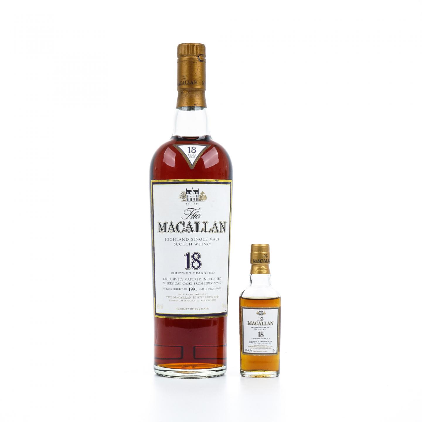 Macallan 麦卡伦 18年 1991 雪莉桶 700ml 随附50ml小酒版