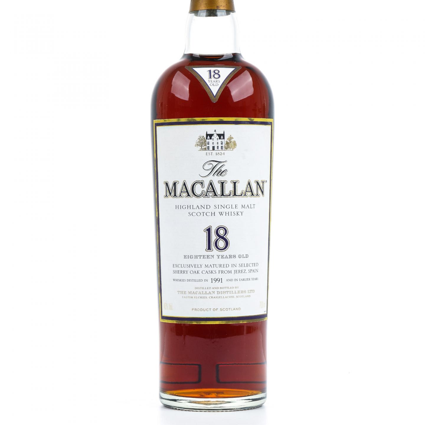 Macallan 麦卡伦 18年 1991 雪莉桶 700ml 随附50ml小酒版