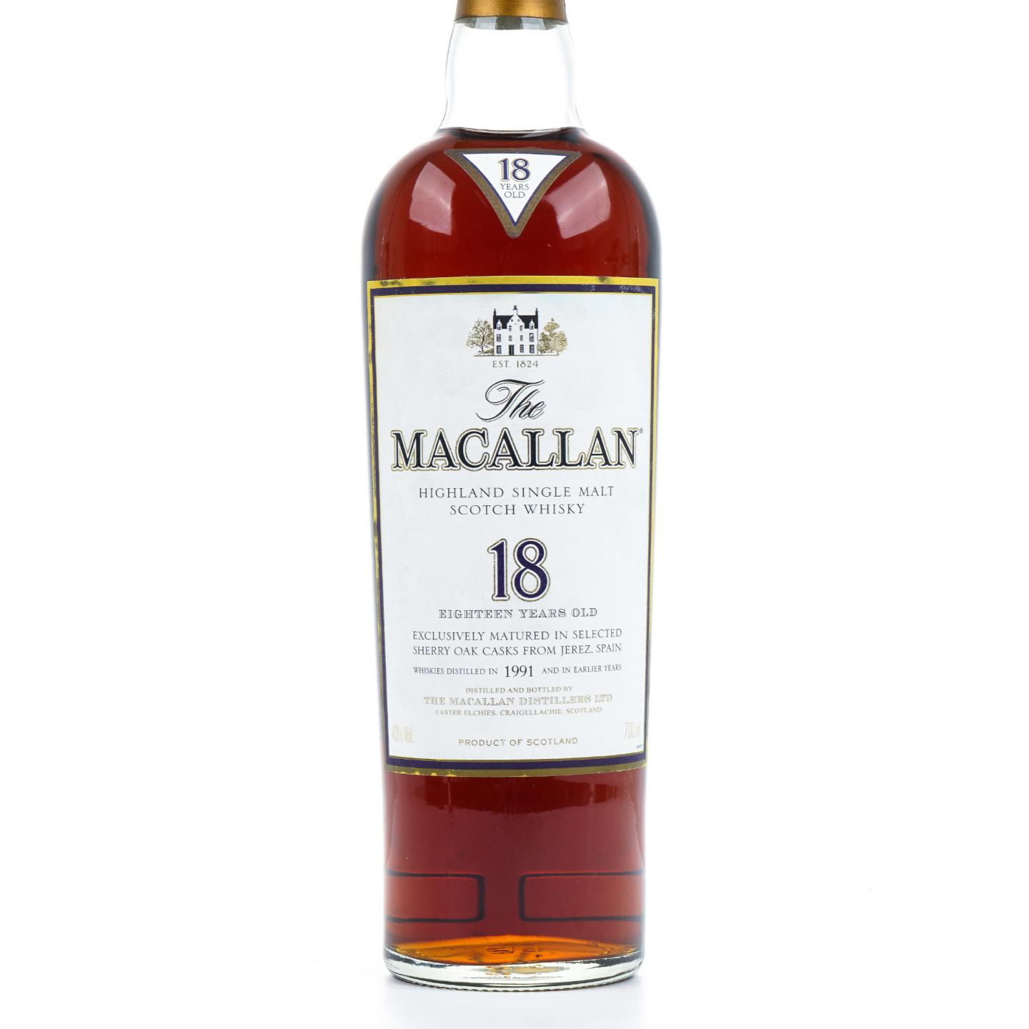 Macallan 麦卡伦 18年 1991 雪莉桶 2瓶组 700ml 附一支50ml酒版