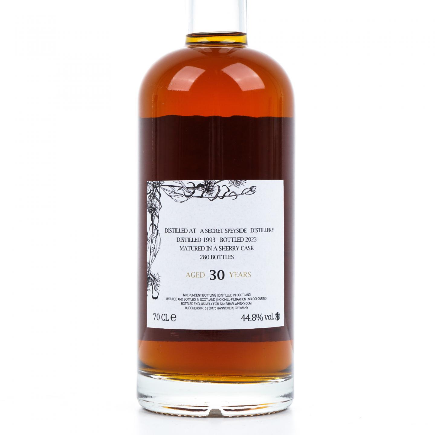 秘密斯佩塞 30年 1993-2023 雪莉桶 Sansibar 调和麦芽