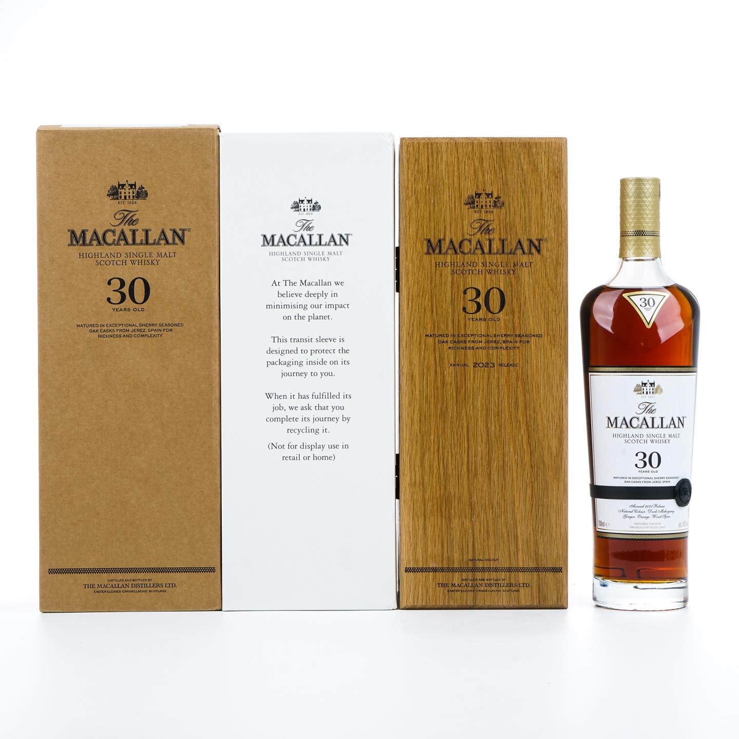 【附X光图】Macallan 麦卡伦 30年 2023 雪莉桶 700ml
