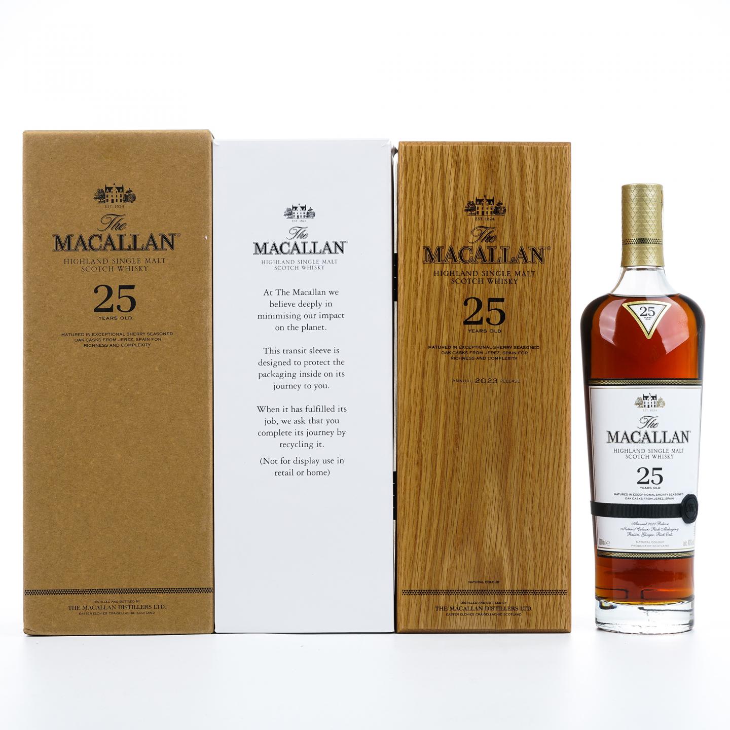 【附X光图】Macallan 麦卡伦 25年 2023 雪莉桶 黑腰带