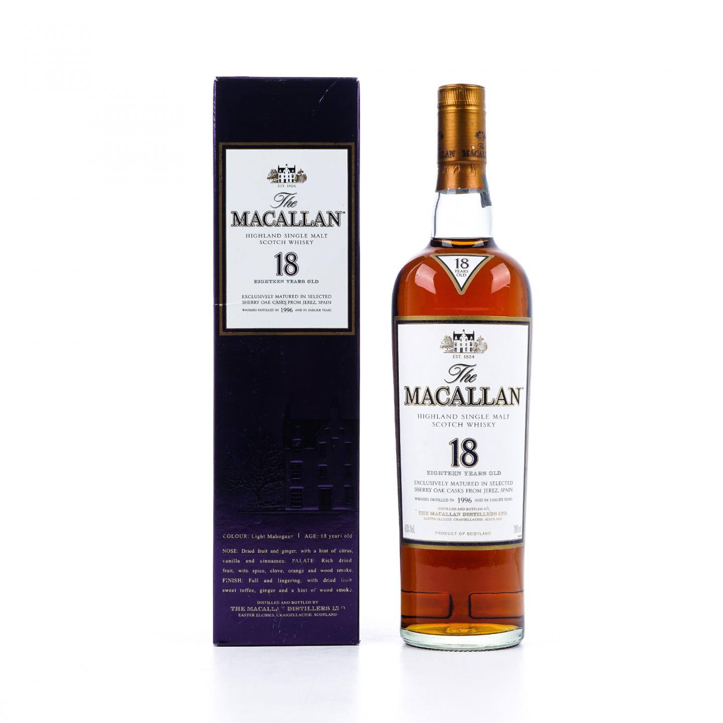 Macallan 麦卡伦 18年 1996 雪莉桶