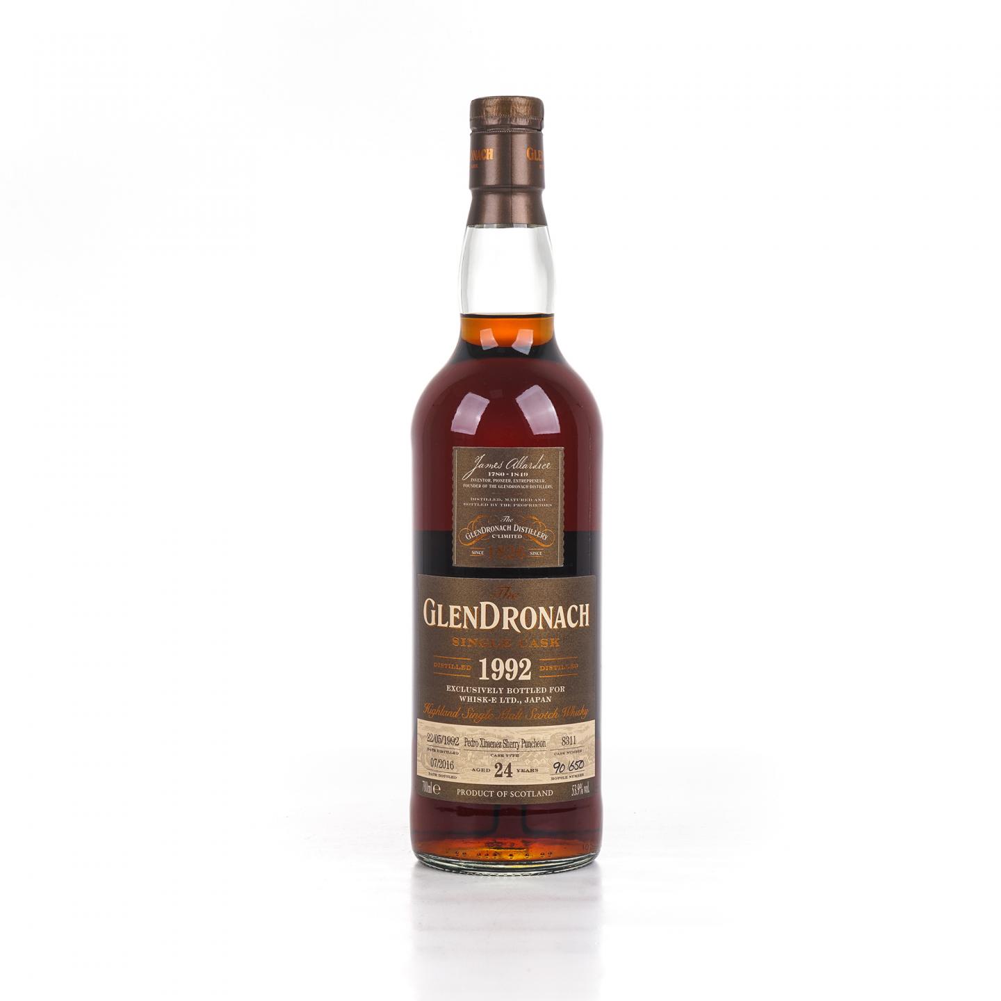 Glendronach 格兰多纳 24年 1992-2016 雪莉单桶#8311