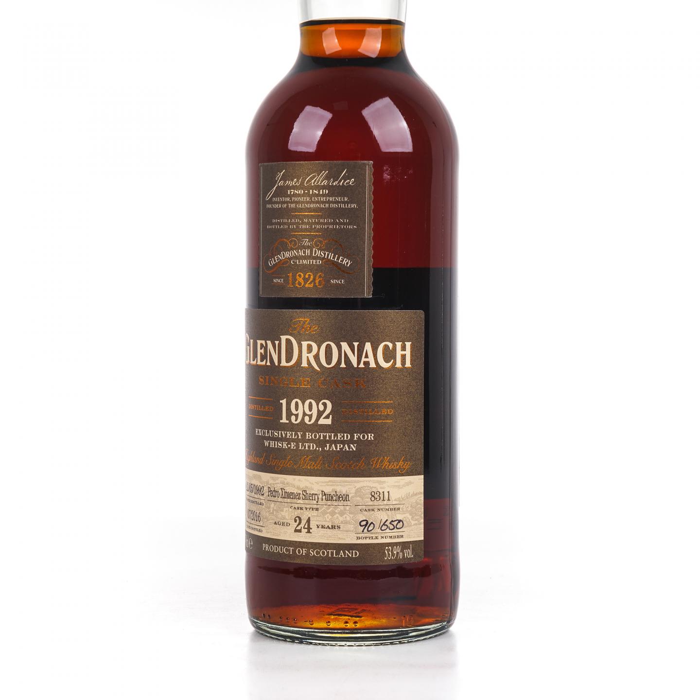 Glendronach 格兰多纳 24年 1992-2016 雪莉单桶#8311