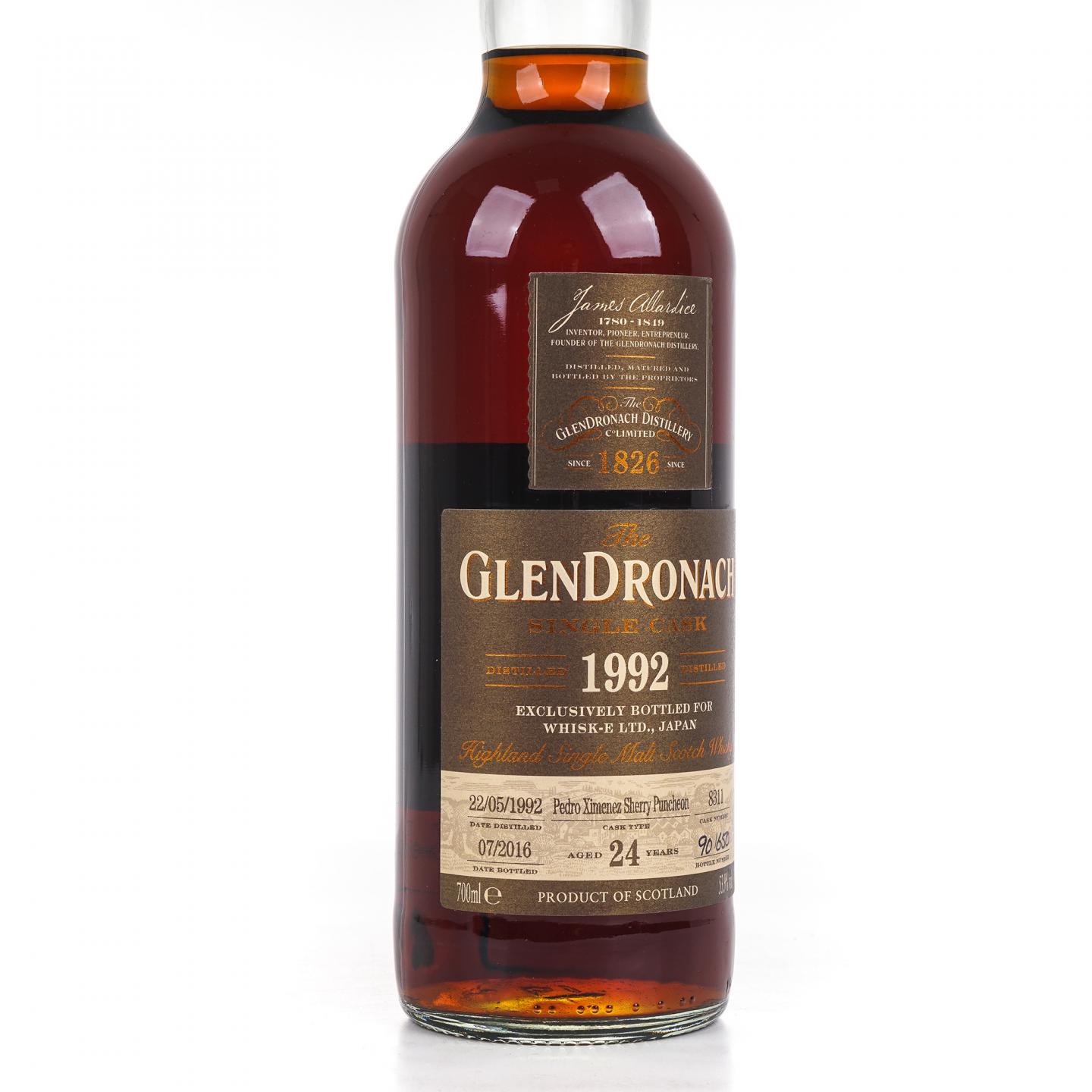 Glendronach 格兰多纳 24年 1992-2016 雪莉单桶#8311